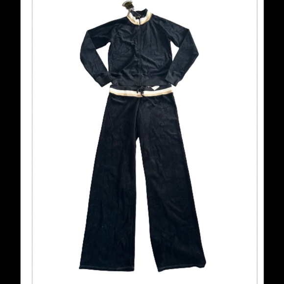 Juicy Couture Black Velour Bell Bottom 